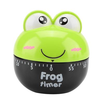 Minuterie de cuisine mécanique en forme d'animal de dessin animé, outil de chronométrage de cuisson(vert)