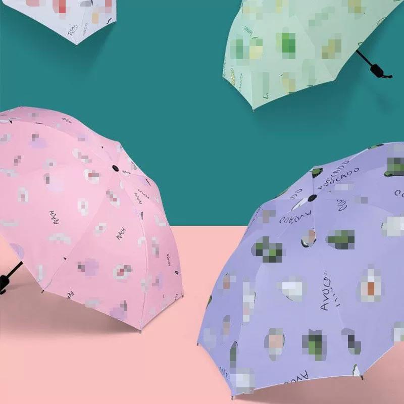 Sun Umbrella for Women, Compact and Portable, Dual-Use for Sun and Rain, Capsule Style, Fresh Design, Black Coating Sunshade Umbrella