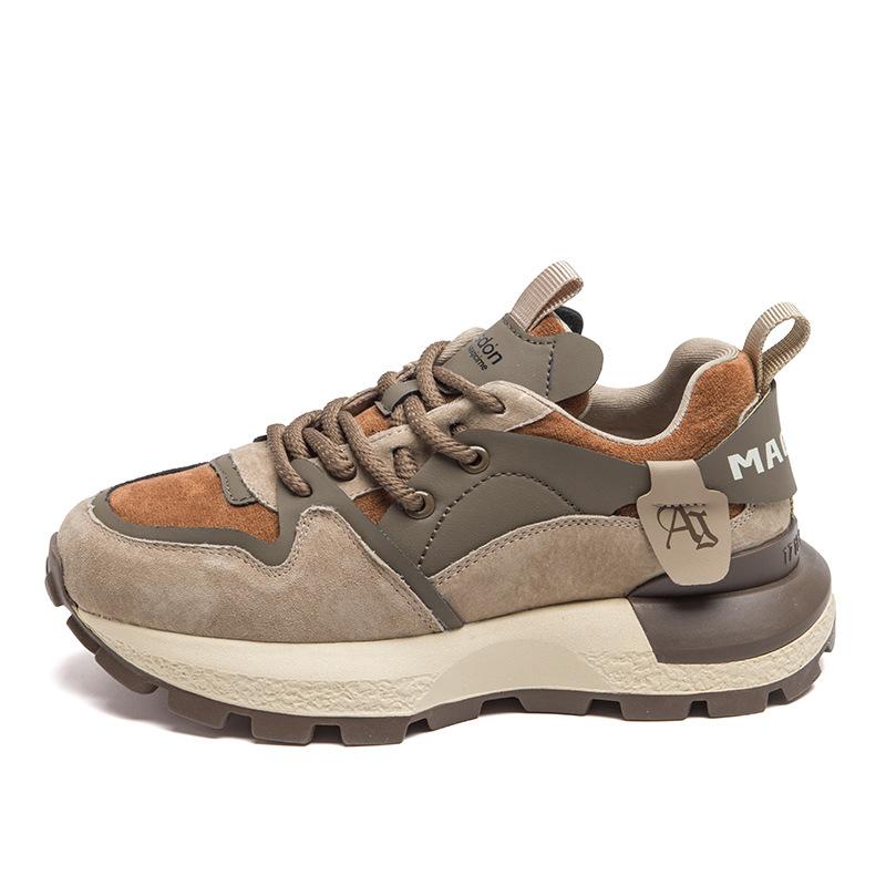 Augustine Daddy Shoes Women's 2025 Spring New Retro Maillard Casual Sneakers Small Waist Forrest Gump Shoes