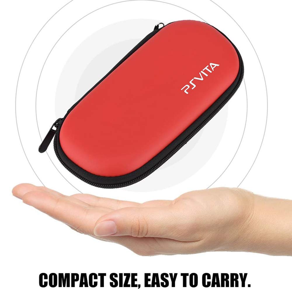 RDFJ PSVita Hard Protective Cover for PS Vita PSV Storage Case Pouch, 2000/1000/PSP, (Red)