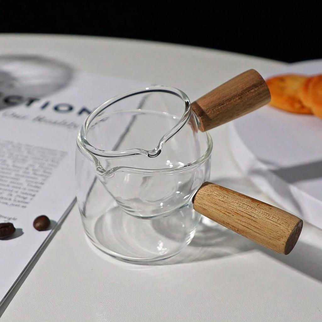 75ml Heat-resisting Glass Espresso Measuring Cup Double/Single Mouth Glass Milk Jug With Handle Glass Scale Measure Mugs
