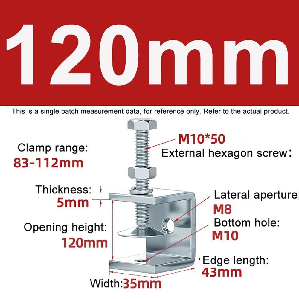 1Pcs Multiple Head Shapes U Clamp Galvanized Carbon Steel Clamping Device Durable C-Type Clip