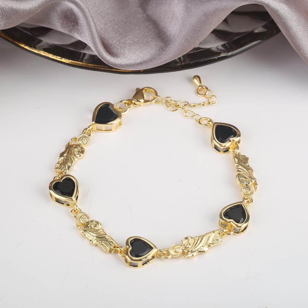 New Design Rosette Chain Virgin Mary Bracelet Fashion Woman Adjustable Bracelet Delicate Birthday Party Jewelry Gift Wholesale