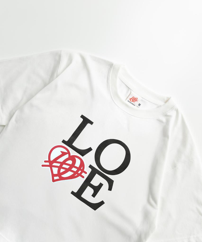 Wieoldeuwoldeu Big Love Half T-Shirt White