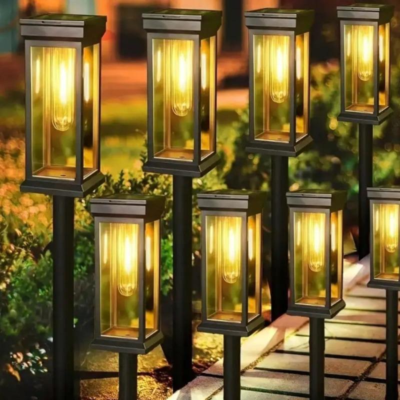 

2/4/6Pcs Solar Lawn Lights With IP44 Splash-Proof Rating They Come With LED Courtyard Ground Plugs And Christmas Halloween Decorations 2pcs