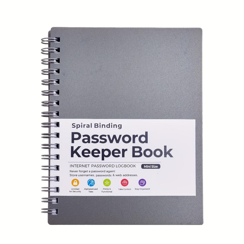 1 Password Storage Book, Letter Password Log and Organizer, Mini Size Personalized Password Log