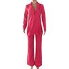 Women's Piece And Pants Suit Set Two High Waist Pants Set