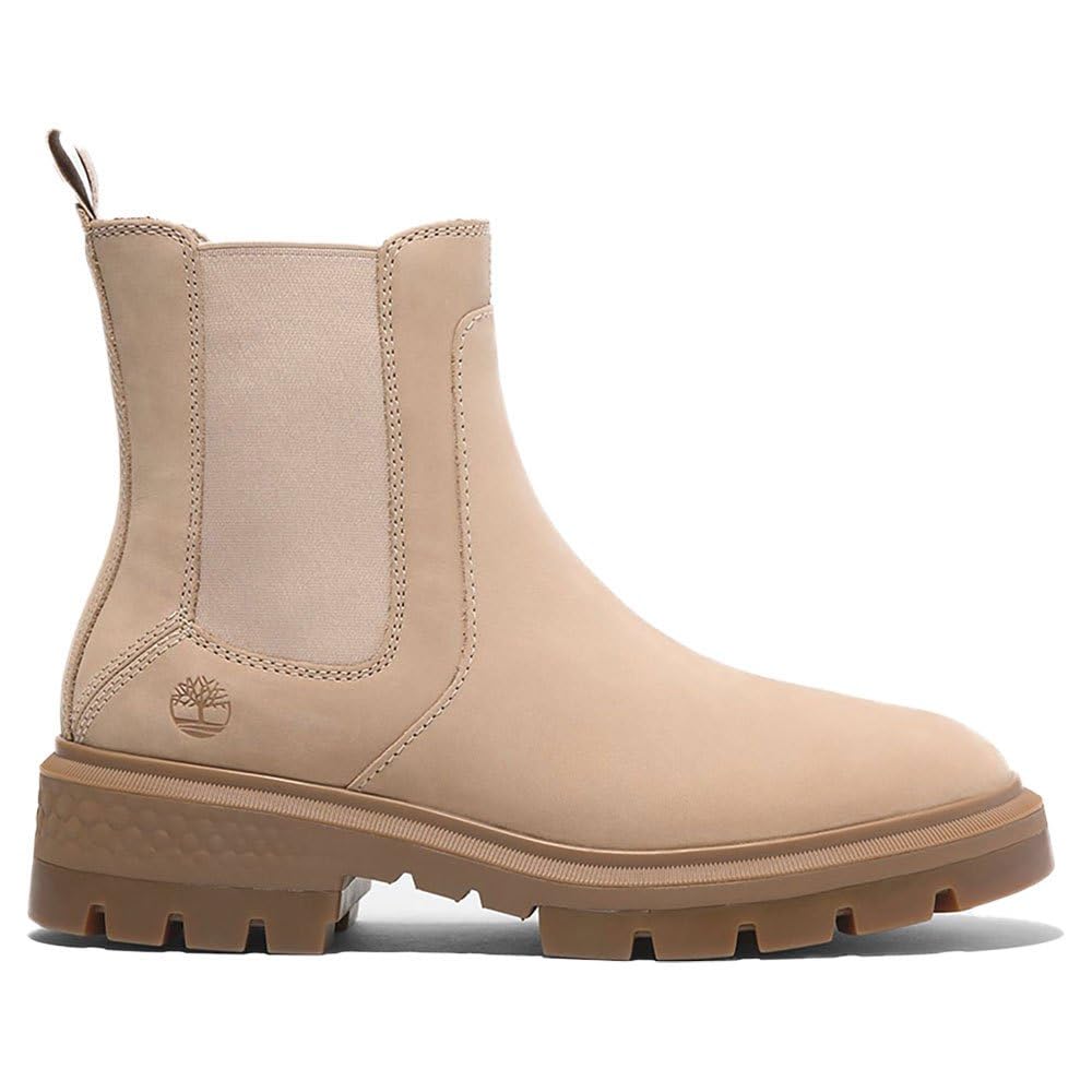 

Женские ботинки Timberland Cortina Valley Chelsea Side Gore Light, бежевые, 24,5 см, A2DEE-EN7
