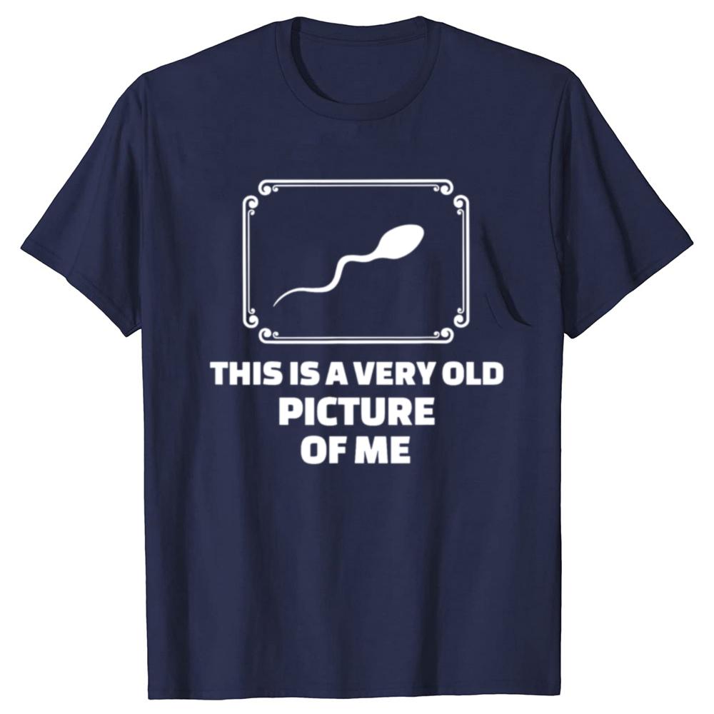 Divertente Questa È Una Mia Foto Molto Vecchia Grafica Magliette Uomo Donna Moda Casual Maglietta 100% Cotone Larga Oversize Maglietta