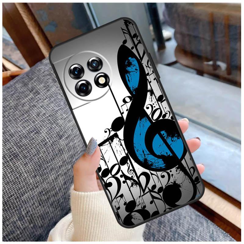 Music Note Symbol Piano Case For OnePlus 13T 8T 10T 9 10 Pro 15 13 12 11 13R 12R Nord CE 5 2 3 4 Lite N20 N30 Coque
