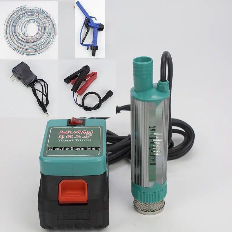 12V Dual-Use Lithium Battery Oil & Water Transfer Pump - Self-Priming Electric Diesel Pump