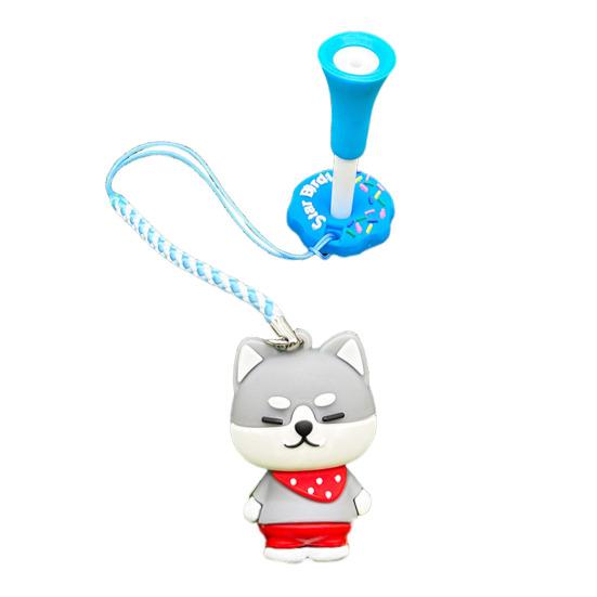 Cartoon Dog Golf Tee Hanger Plastic Anti Lost Golf Tee Ring with Strap Tee Loss Prevention Golf Accessory for Men Women Golfer
