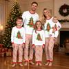 Christmas Print Round Neck Top and Jogger Pants Set 2 Piece Holiday Casual Outfit