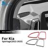 Real Soft Carbon Fiber Sticker For Kia Sportage 2022 2023 2024 2025 LHD RHD Car Air Vent Outlet Frame Interior Trim Accessories