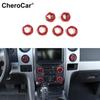 ABS Dashboard Center Control Switch Knob Cover Trim Ring For Ford F150 2013 2014