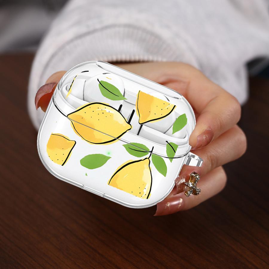 Case For Samsung Galaxy Buds 4 Pro 3Pro 4Pro 2Pro 2 3 FE Live Clear Earphone Cases Cover With Hook Fresh Lemon Buds 2
