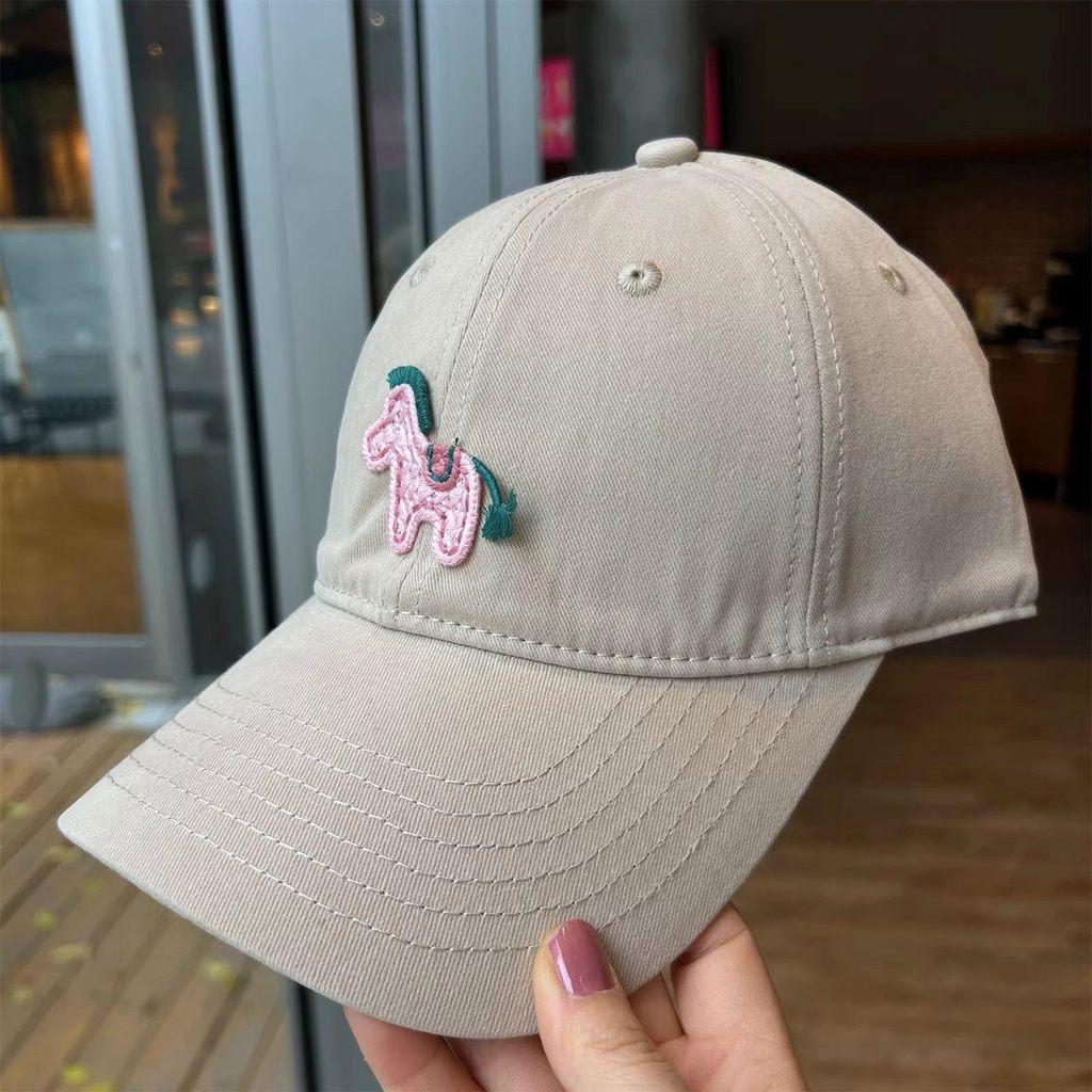 Han Style Casual Baseball Cap With Embroidered Text For Daily Sun Protection And Style хаки