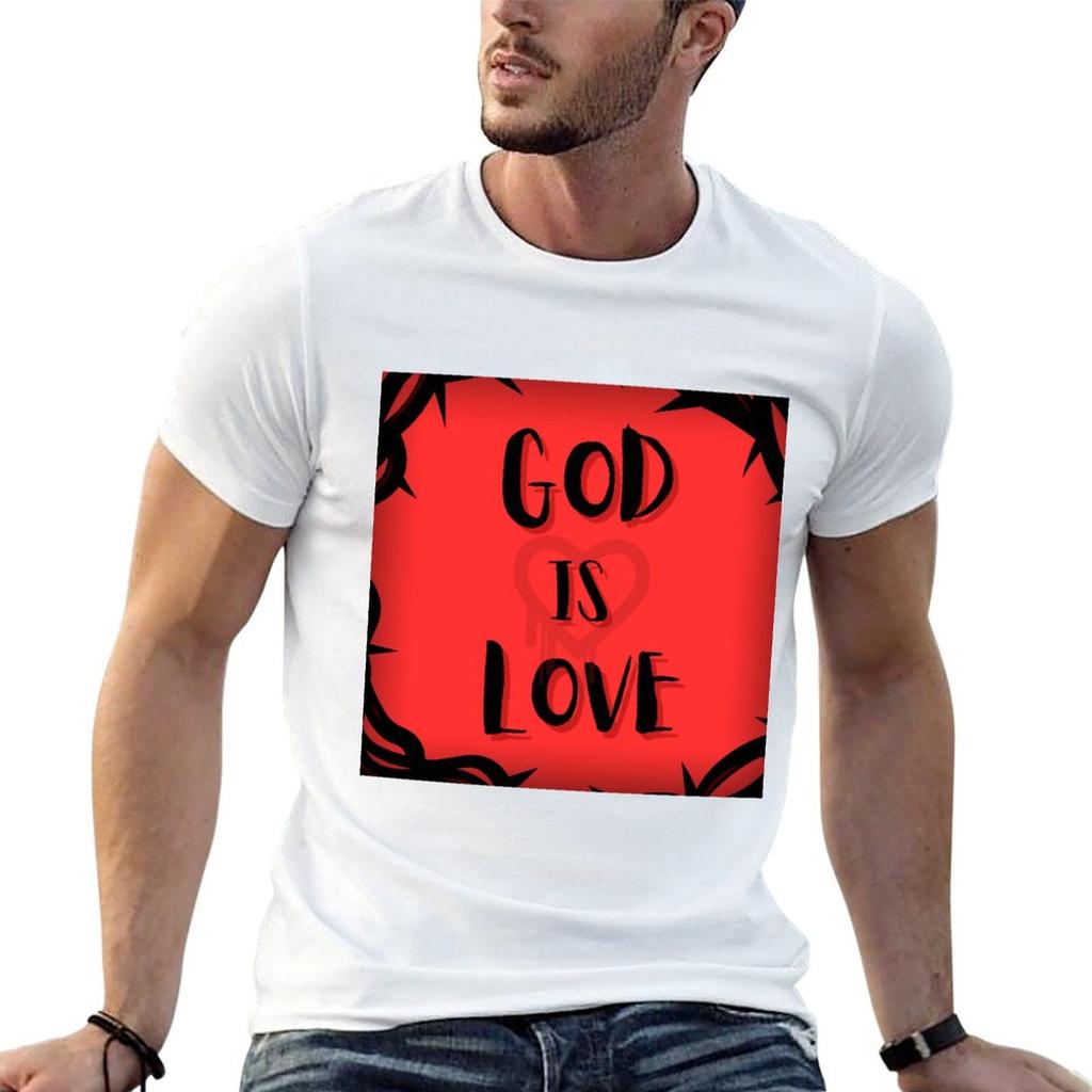 GOD IS LOVE T-Shirt t shirt for man essential t shirt man t shirt summer T-shirt