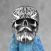 Big Beard Hippie Skull Stainless Steel Mens Rings Punk Hip Hop Cool for Male Boyfriend Biker Jewelry Creativity Gift Wholesale 3