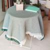Waffle Texture Garden Table Cloth White Dinner Tea Table Covers Round Table Tablecloth  Dessert
