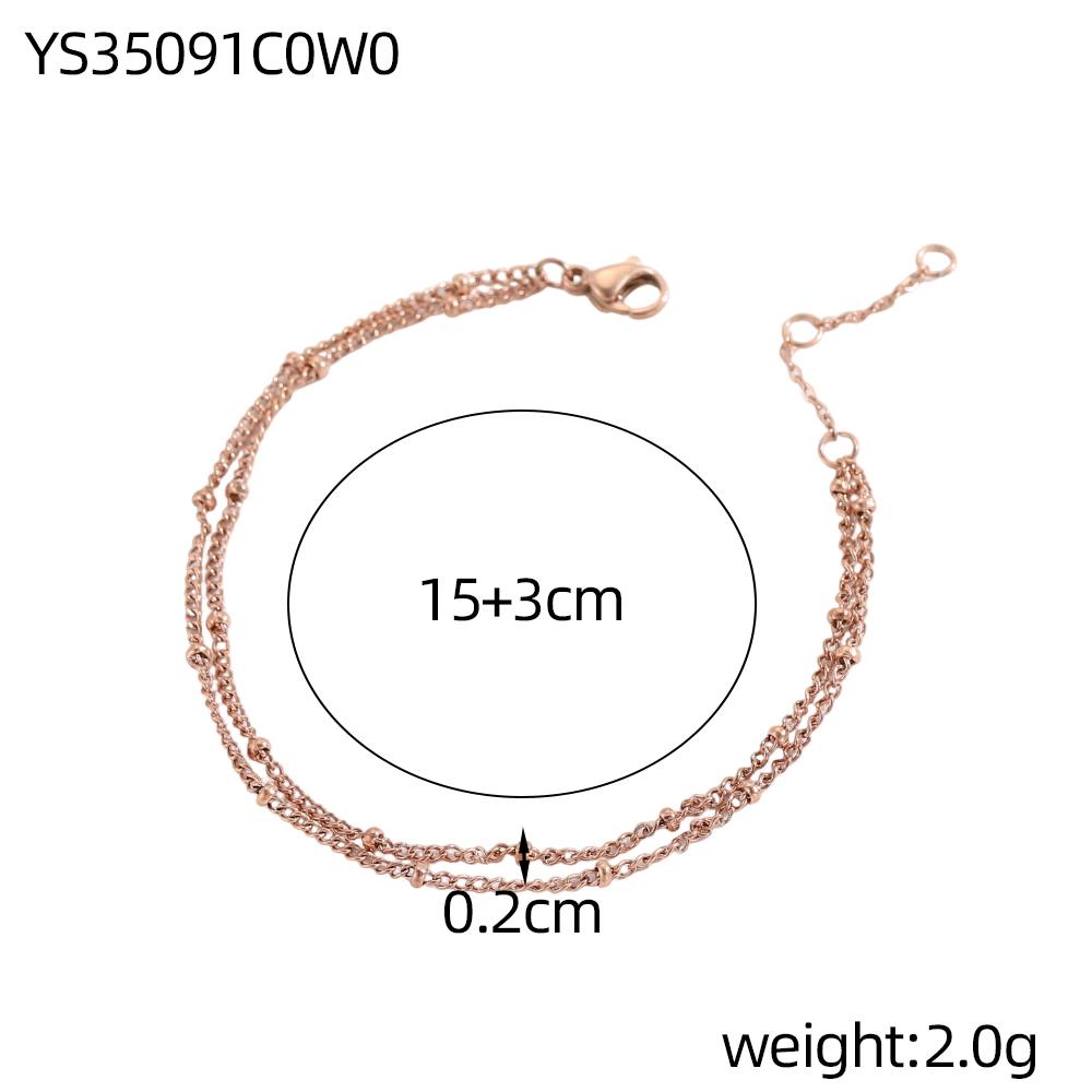 

CARLIDANA High-End Gold Plated Stainless Steel Round Disc Link Chain Bracelet Fashionable Simple Geometric Trendy Versatile DIY as photo