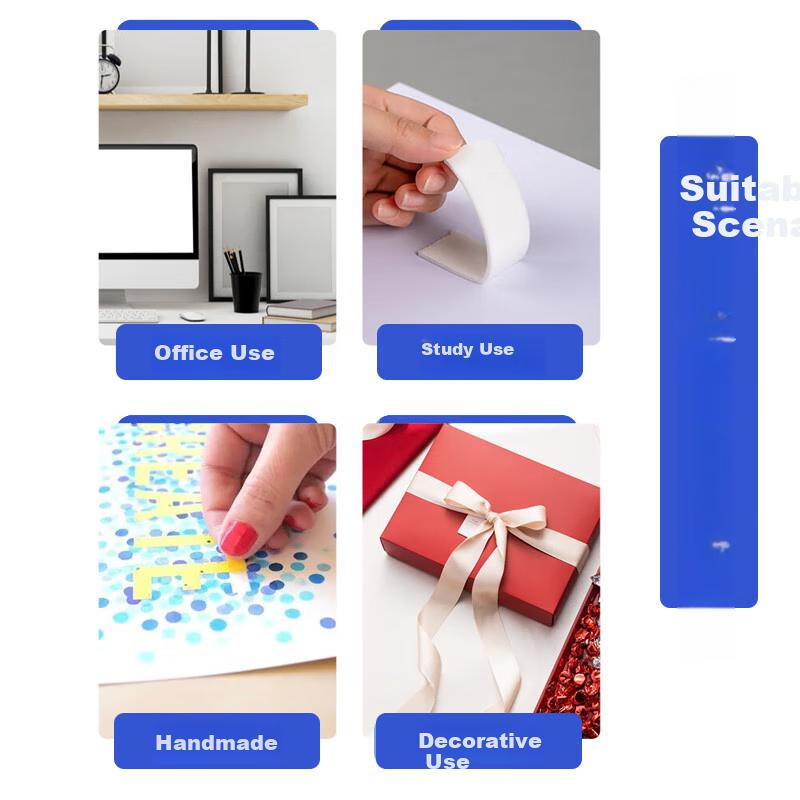 High Adhesion Double-Sided Foam Tape, Strong Adhesion, 24mm X 5y (4.57 Meters, Roll), Double-Sided Foam Tape, Strong Adhesion, White, 10 Rolls, EP008