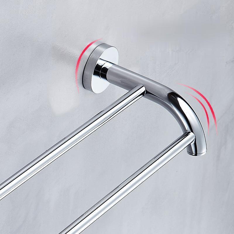 40/50/60cm Portasciugamani Doppio da Parete Binario per Hotel Scaffale da Bagno in Acciaio Inossidabile Porta Asciugamani Bagno Vendita all'Ingrosso