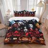 3pcs Horror Night Movie Characters Comforter Set with 1 Quilt Cover and 2 Pillowcases (No Core) - Halloween Decorations, Home Decor, Holiday Gift, Pol