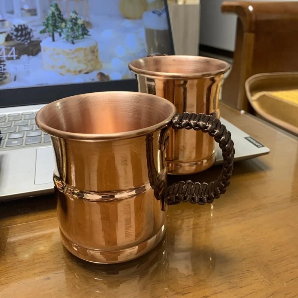Thickened Design Moscow Water Mule 400ml Capacity Copper Milk Mug Copper Breakfast Cup Home Use