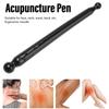 Manual Acupuncture Pen Black Ceramic Face Body Acupressure Bar Deep Tissue Massage Tool for Men Women