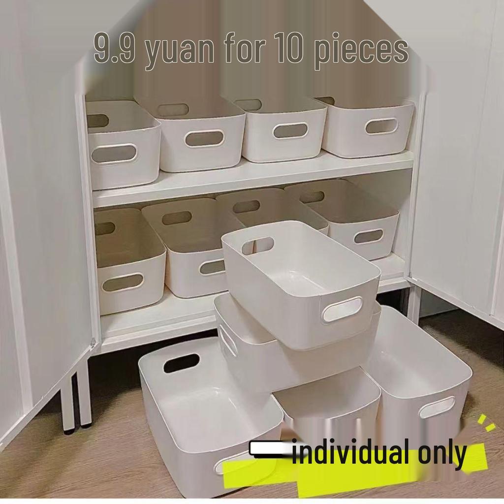 Portable Minimalist Storage Basket: Large-Capacity Organizer with Dormitory Stickers