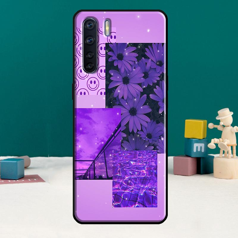 Purple aesthetic Phone Case For Oppo A78 A96 A58 A18 A38 A98 A17 A77 A80 A40 A60 A16 A76 A74 A94 A54 A15 A57S