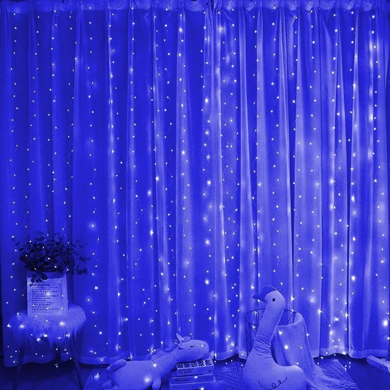 LED Garland Curtain Lights 8 Modes USB Remote Control Fairy Lights String Wedding Christmas Decor for Home Bedroom New Year Lamp