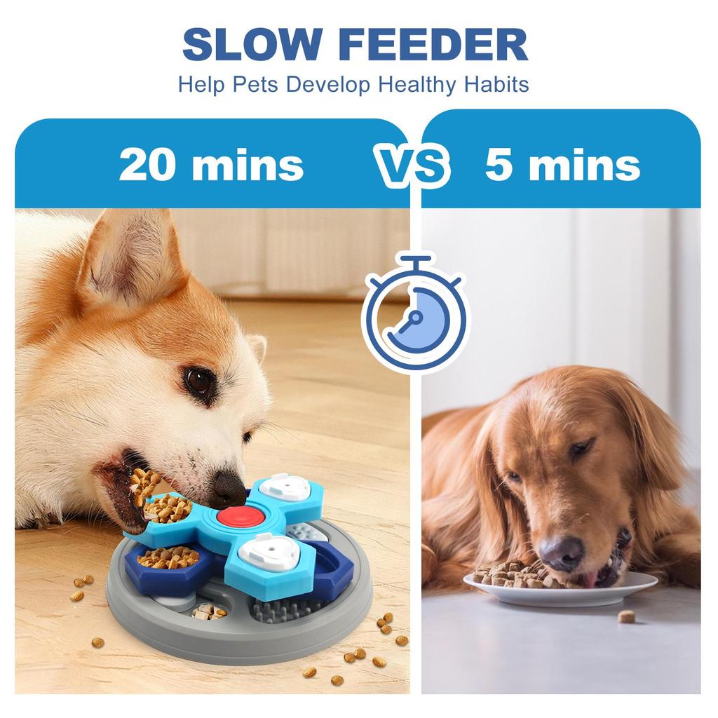 Cross-Border Three-Layer Slow Feeder Rotating Puzzle Bowl for Cats and Dogs