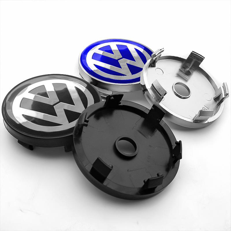 4Pc 55mm 56mm 60mm 65mm Car Wheel Center Hub Cap Rim Cover Stickers For Volkswagen VW GTI R-Line R Polo T5 Golf Passat Scirocco