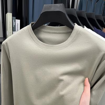Spring Men's T-shirt Long-sleeved High-end Casual Versatile Inner Bottoming Shirt