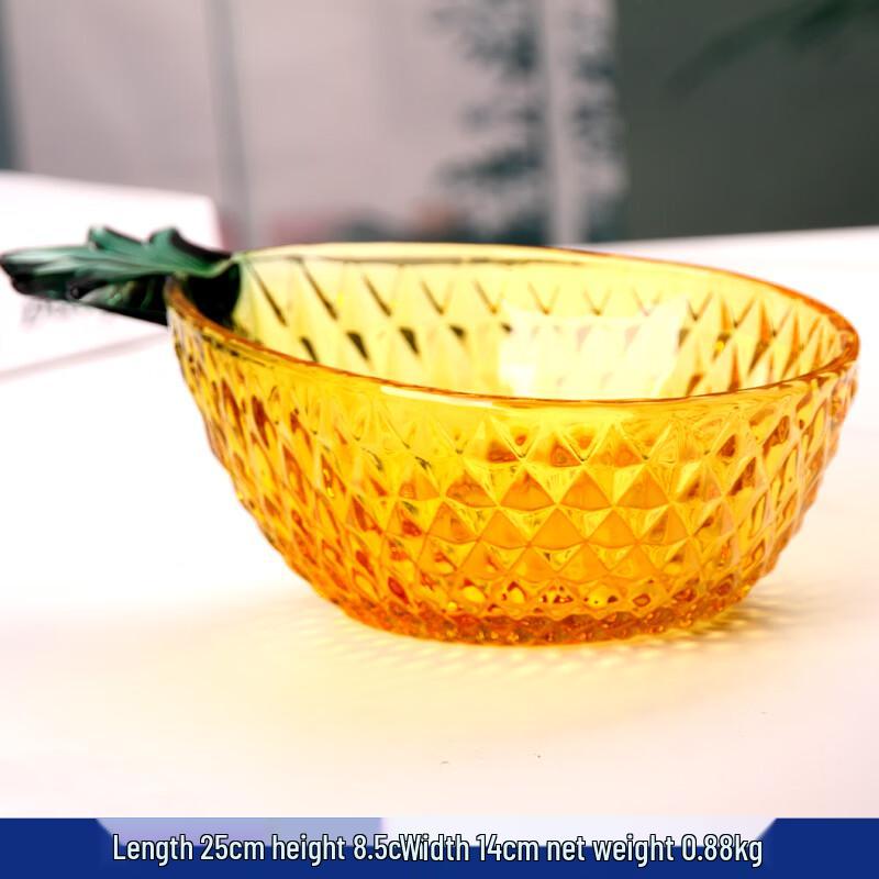 Flavinmci Creative Pineapple Glass Fruit Bowl