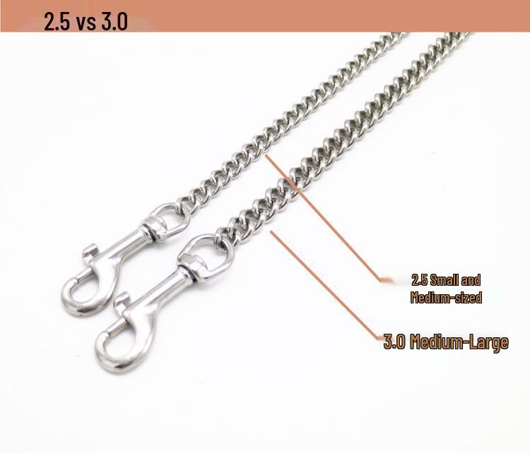 Dual Dog Leash Chain for Golden Retriever & Malinois - Double-Headed, Two-Dogs-in-One Lead