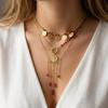 Vintage Portrait Queen Coin Pendant Necklaces for Women Girl Fashion Multi Layer Link Chain Necklaces Friendship Jewelry Gifts