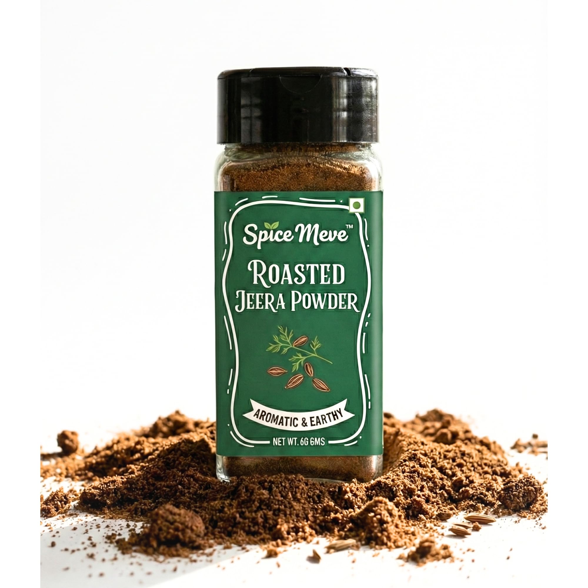 Spice Meve Roasted Jeera Powder (Bhuna Cumin) | Slow-Roasted Dark Ground Cumin | Intense Smoky Aroma for Finishing | Made in Small Batches | 100% N