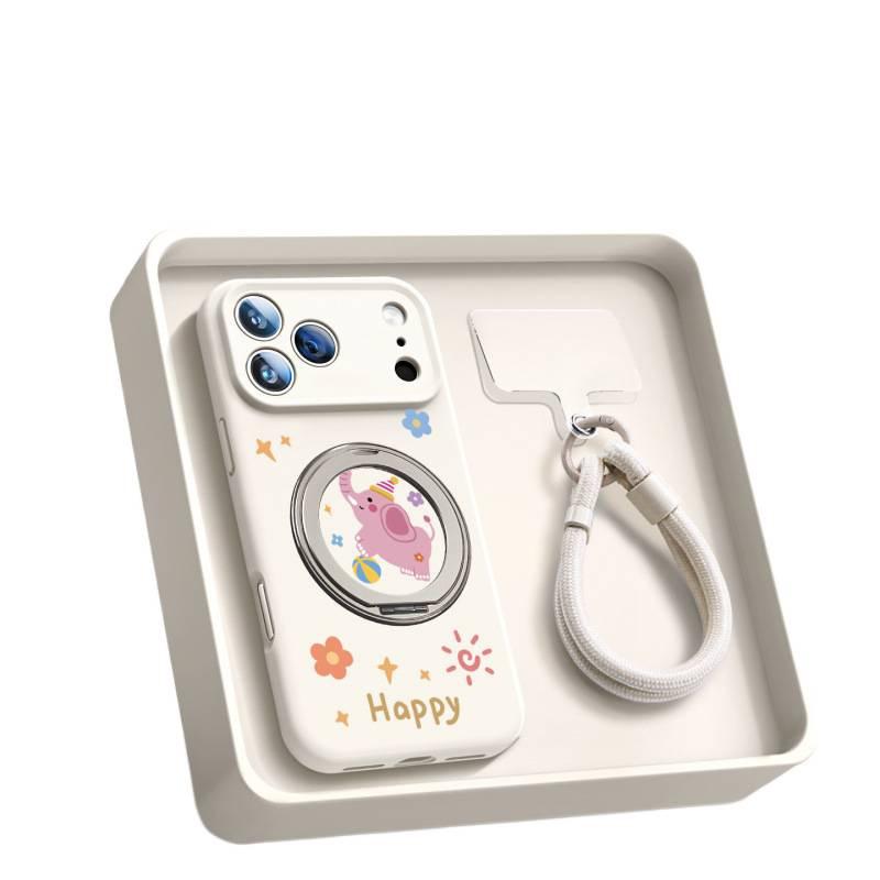 Applicable To iPhone17promax Mobile Phone Case New Apple 16 Case Liquid Silicone 14 Bracket 15 Lanyard