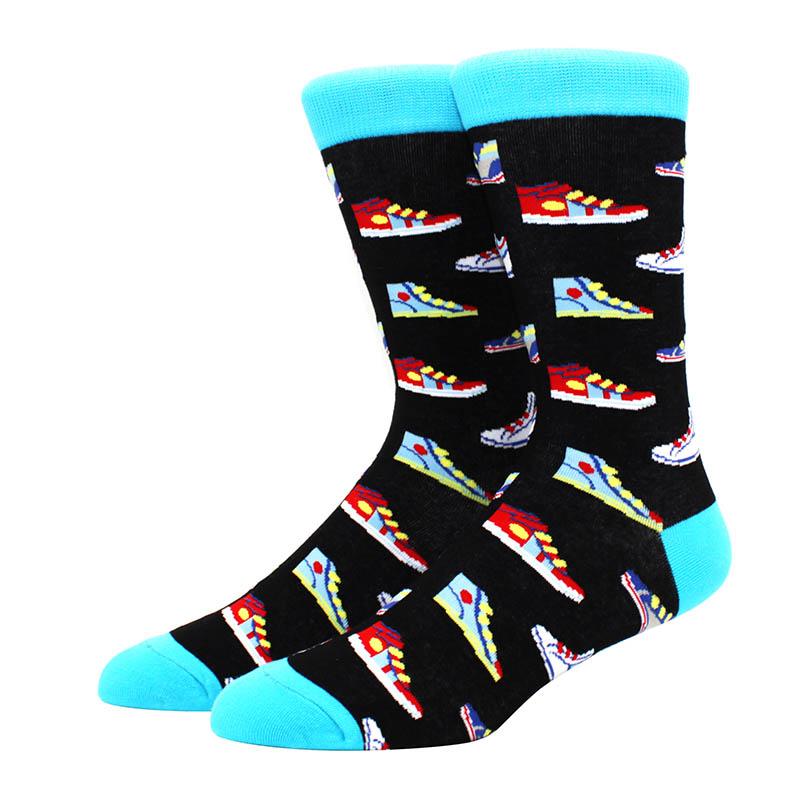 Large Size New Happy Funny Couple Trendy Socks Funny Personalized  Cartoon Jacquard Long tube cotton socks