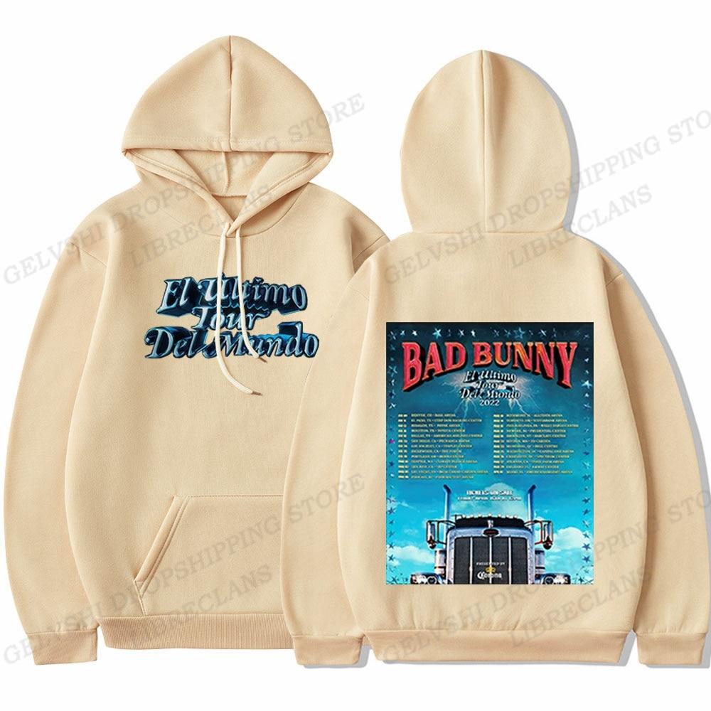 Мужская мода толстовки с капюшоном Bad Bunny детская толстовка в стиле хип-хоп толстовки с капюшоном Bad Bunny El Ulitimo Tour Del Mundo пот пальто для мальчиков женский спортивный костюм 2XL 4873₽