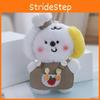 Plush Sweet Small Dog Keychain Cartoon Doll With Adorable Bib Designs Gifts For