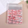 100Pcs Heart Shaped Transparent Candy Bag Biscuit Snacks Plastic Bag Baking Decoration Packaging Self-Adhesive Bag