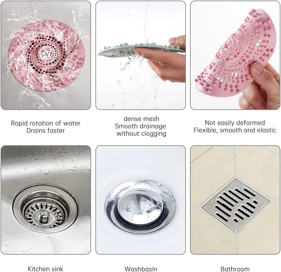 Bathroom Hair Filter Plastic Anti-Blocking Floor Drain Cover Bathroom Drain Pipe Sealing Deodorant Cover Plug Wholesale