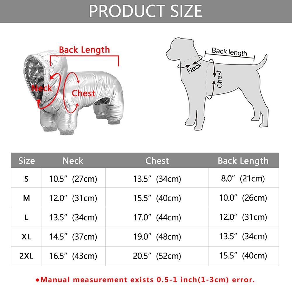 Thicken Warm Dog Clothes Winter Waterproof Pet Puppy Dog Coat Dog Jacket Clothing For Small Medium Dogs Chihuahua Yorkshire Pug