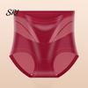 Moisture Wicking Panties Seamless High-Rise Tummy Control Briefs Women Breathable Microfiber Underwear Stretch Soft Stretchy Silky Fabric Mesh Panels