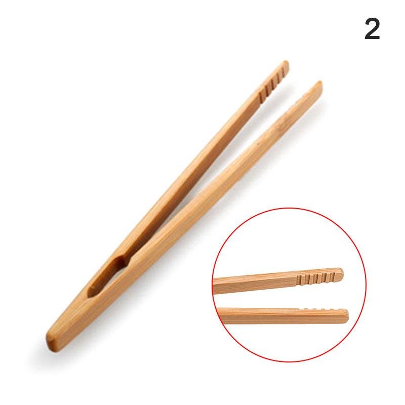 18Cm Wooden Tea Tweezer Bacon Tea Clip Tongs Bamboo Kitchen Salad Food Toast