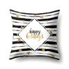 Polyester Pillow Case Decoration Home Gilt Printing Pillow Case Waist Cushion Cover Car Cushion Head Cushion Cover